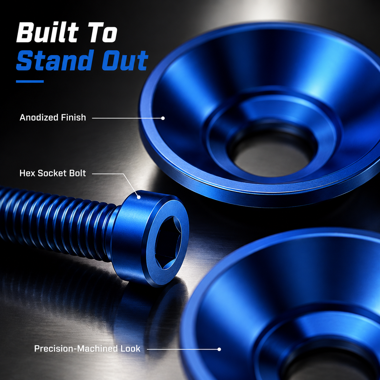 JDM‐Style M6 Fender Washer & Bolt Kit