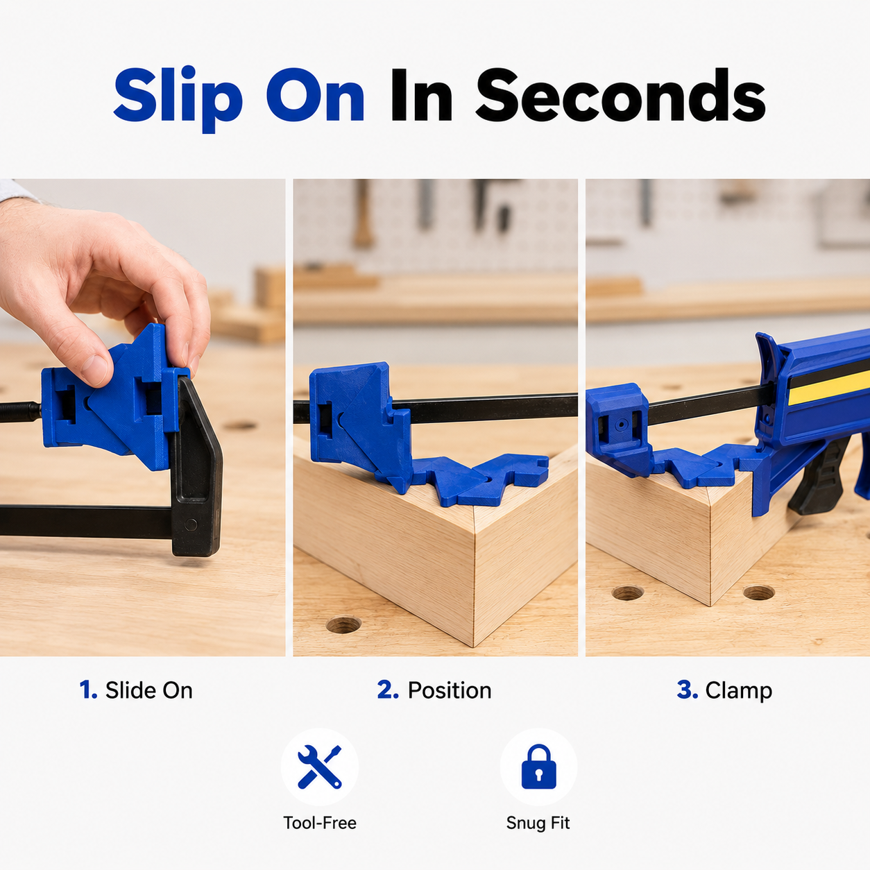 🔥BUY 1 GET 1 FREE🛠️Corner Clamp Adapter for Quick-Grip Bar Clamps