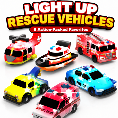 🔥Hot Sale⚡🛁 Emergency Car Light-Up Bath Toy Set 🚑& 🚒Water-Reactive Color Flashing Set 💦