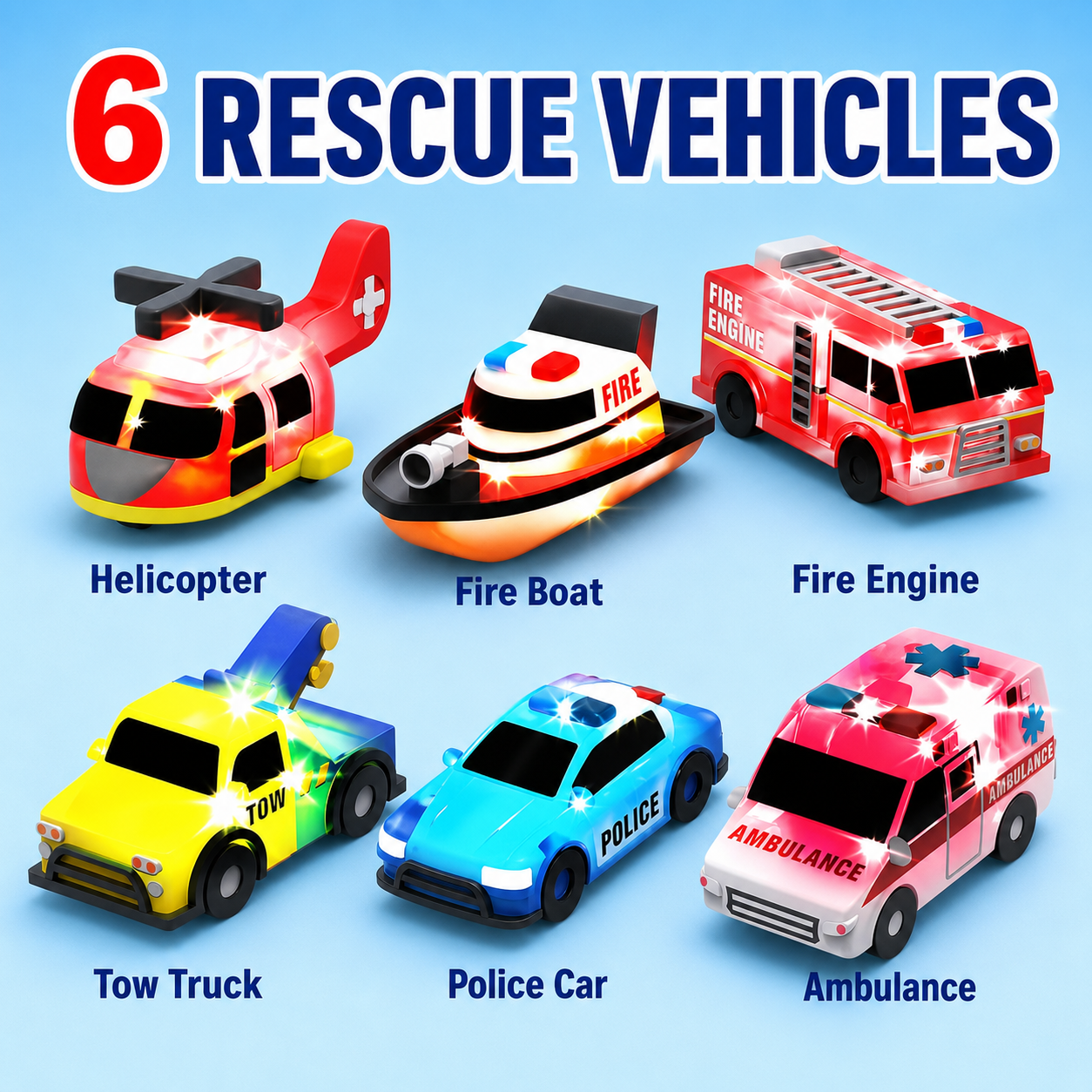 🔥Hot Sale⚡🛁 Emergency Car Light-Up Bath Toy Set 🚑& 🚒Water-Reactive Color Flashing Set 💦