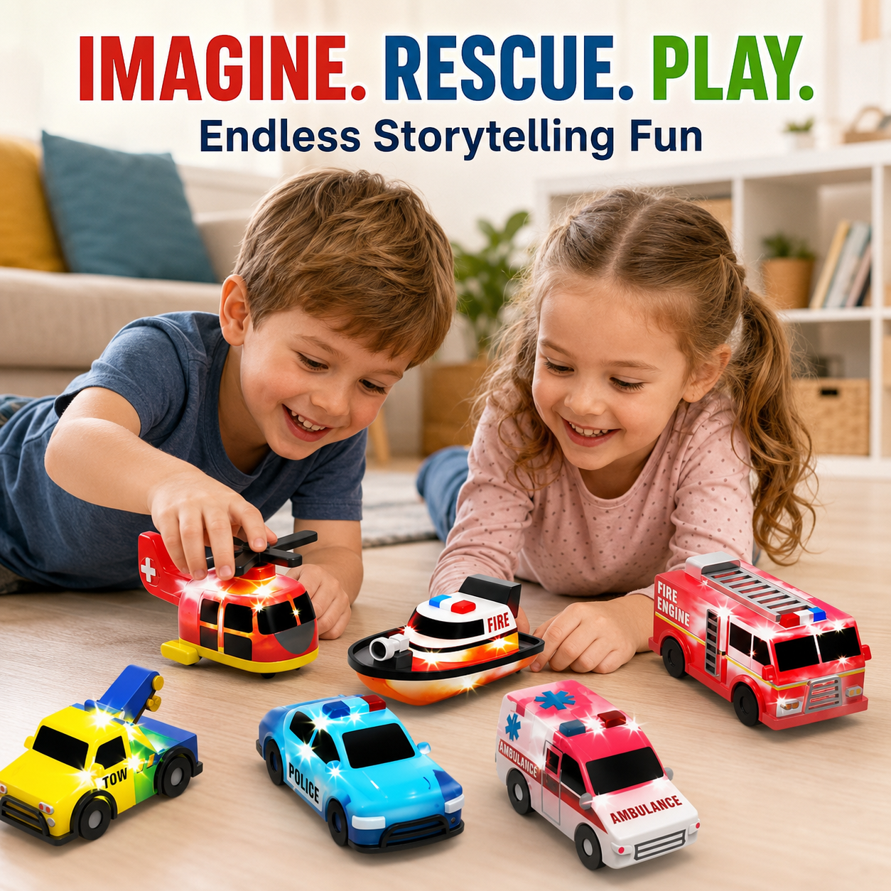 🔥Hot Sale⚡🛁 Emergency Car Light-Up Bath Toy Set 🚑& 🚒Water-Reactive Color Flashing Set 💦
