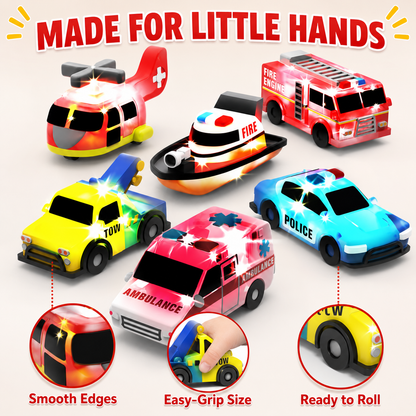 🔥Hot Sale⚡🛁 Emergency Car Light-Up Bath Toy Set 🚑& 🚒Water-Reactive Color Flashing Set 💦
