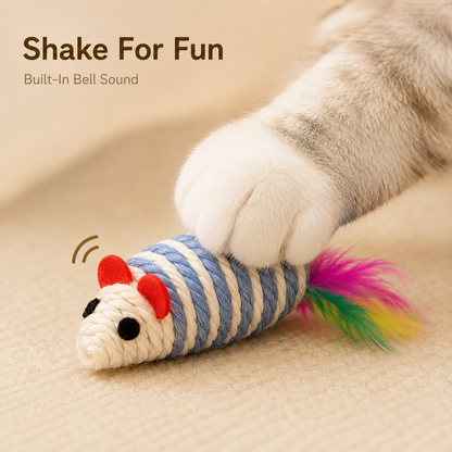 🐭 Sisal Mouse Cat Toy – Play. Chase. Pounce.