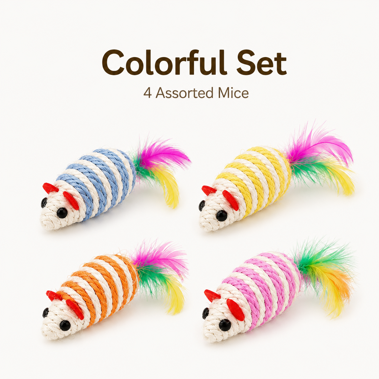 🐭 Sisal Mouse Cat Toy – Play. Chase. Pounce.
