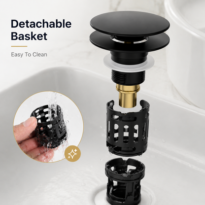 🚰 2-in-1 Pop-Up Stopper + Strainer – Upgrade Your Sink