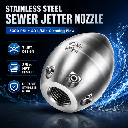 💧Stainless Steel Sewer Jetter Nozzle&nbsp;