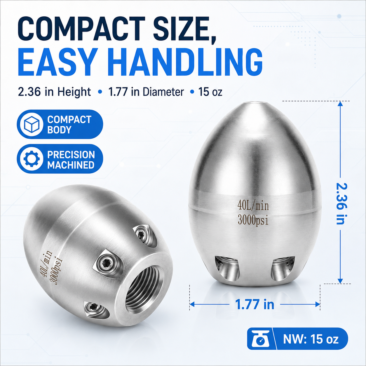💧Stainless Steel Sewer Jetter Nozzle&nbsp;