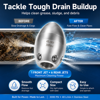💧Stainless Steel Sewer Jetter Nozzle&nbsp;
