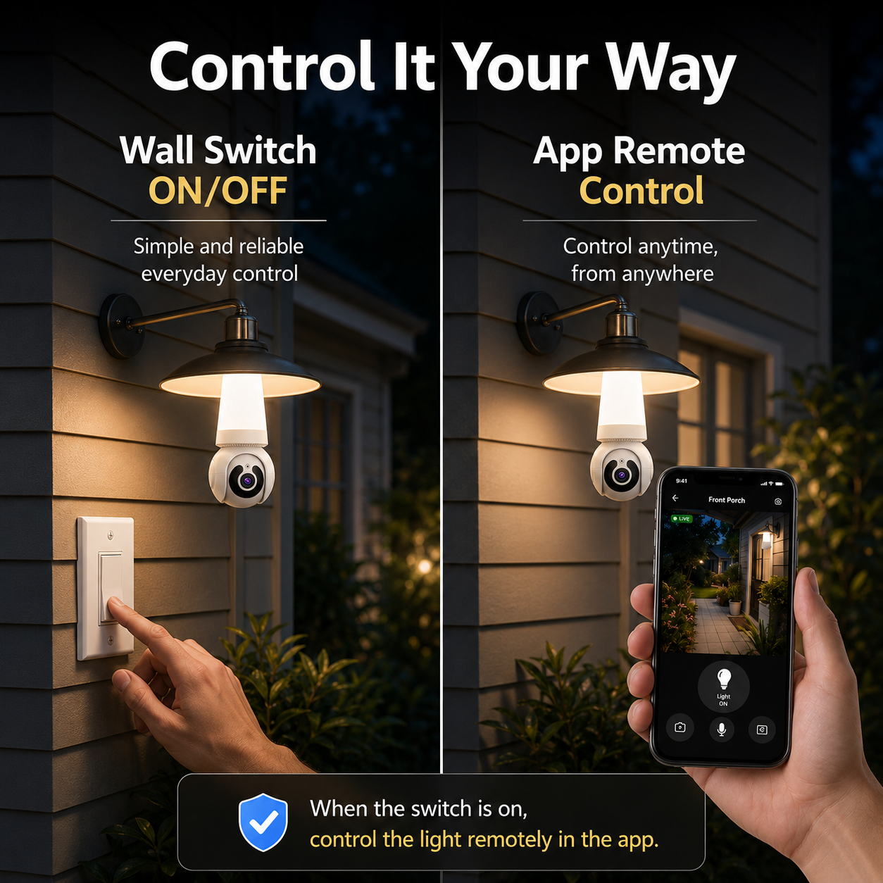 🚨 2K WiFi Light Bulb Security Camera with Motion Tracking – Wireless 360° Home Surveillance System with Night Vision & Two-Way Audio