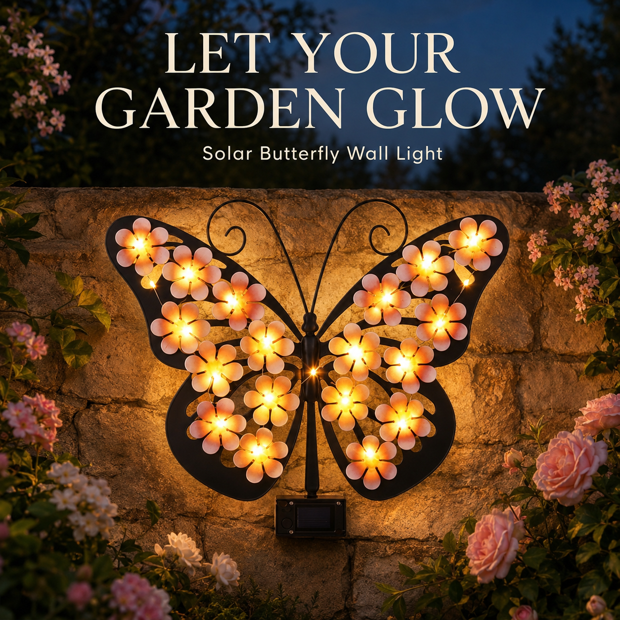 Solar LED Butterfly Garden Wall Decor 🦋