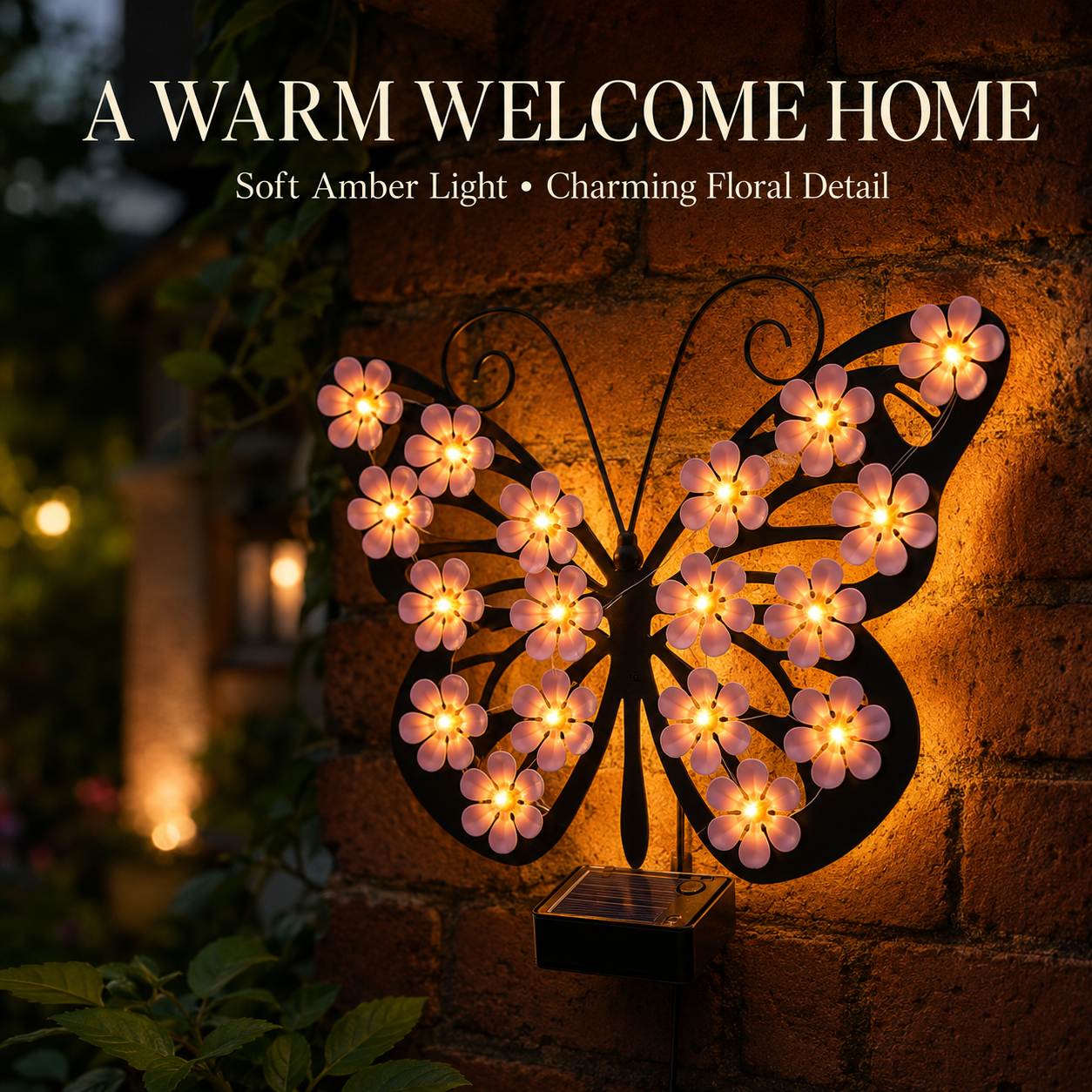 Solar LED Butterfly Garden Wall Decor 🦋
