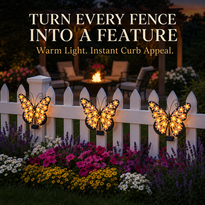 Solar LED Butterfly Garden Wall Decor 🦋