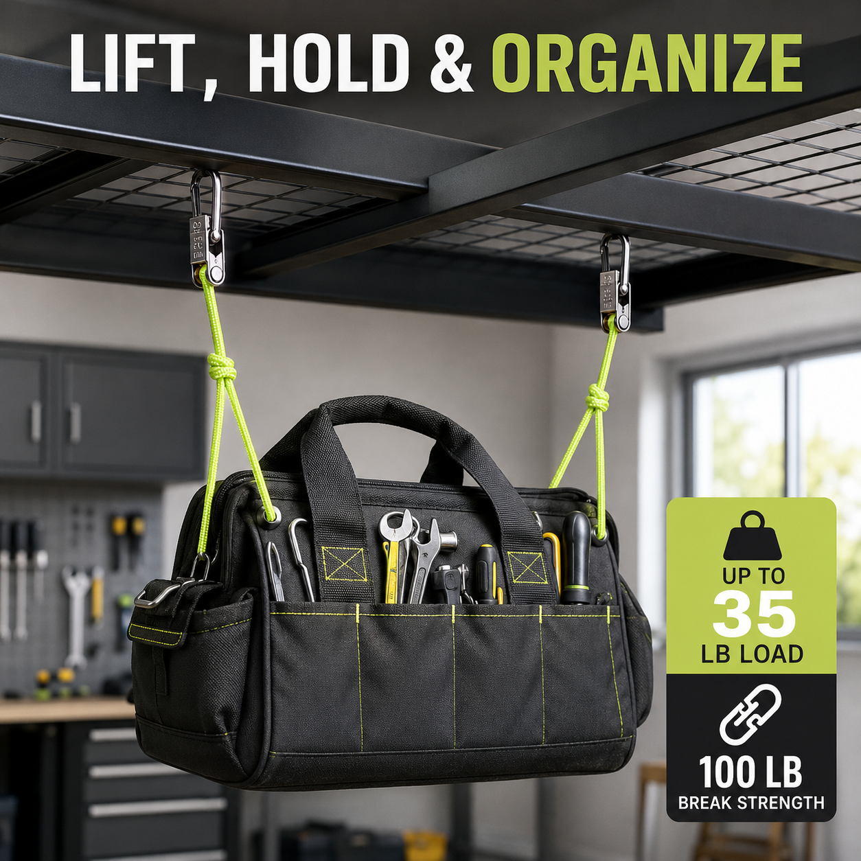 🌿 Heavy-Duty Adjustable Ratchet Rope Hangers – 35LB Secure Tie-Downs for Camping, Boating & Truck Gear 🔒