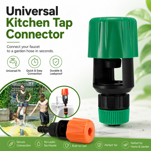🚰 Universal Kitchen Tap Connector – Connect Your Faucet to a Garden Hose in Seconds
