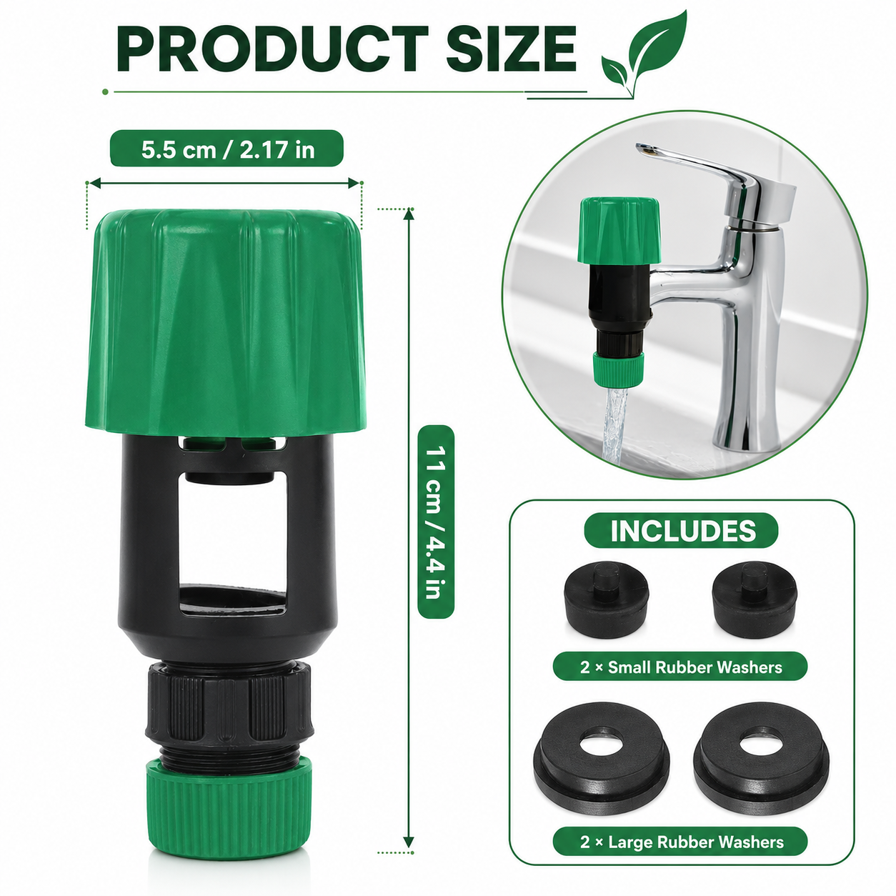 🚰 Universal Kitchen Tap Connector – Connect Your Faucet to a Garden Hose in Seconds