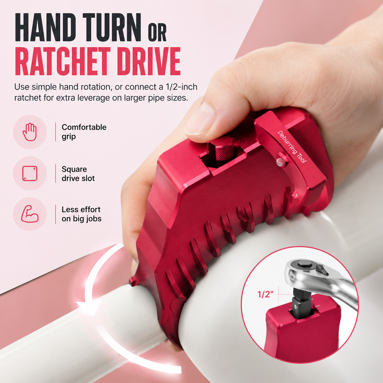 🔧 Adjustable Pipe Chamfer Tool – One Tool. Nine Pipe Sizes.