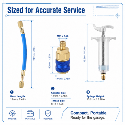🧊 AC Oil &amp; Dye Injector Kit – Inject Oil &amp; Dye with Precision