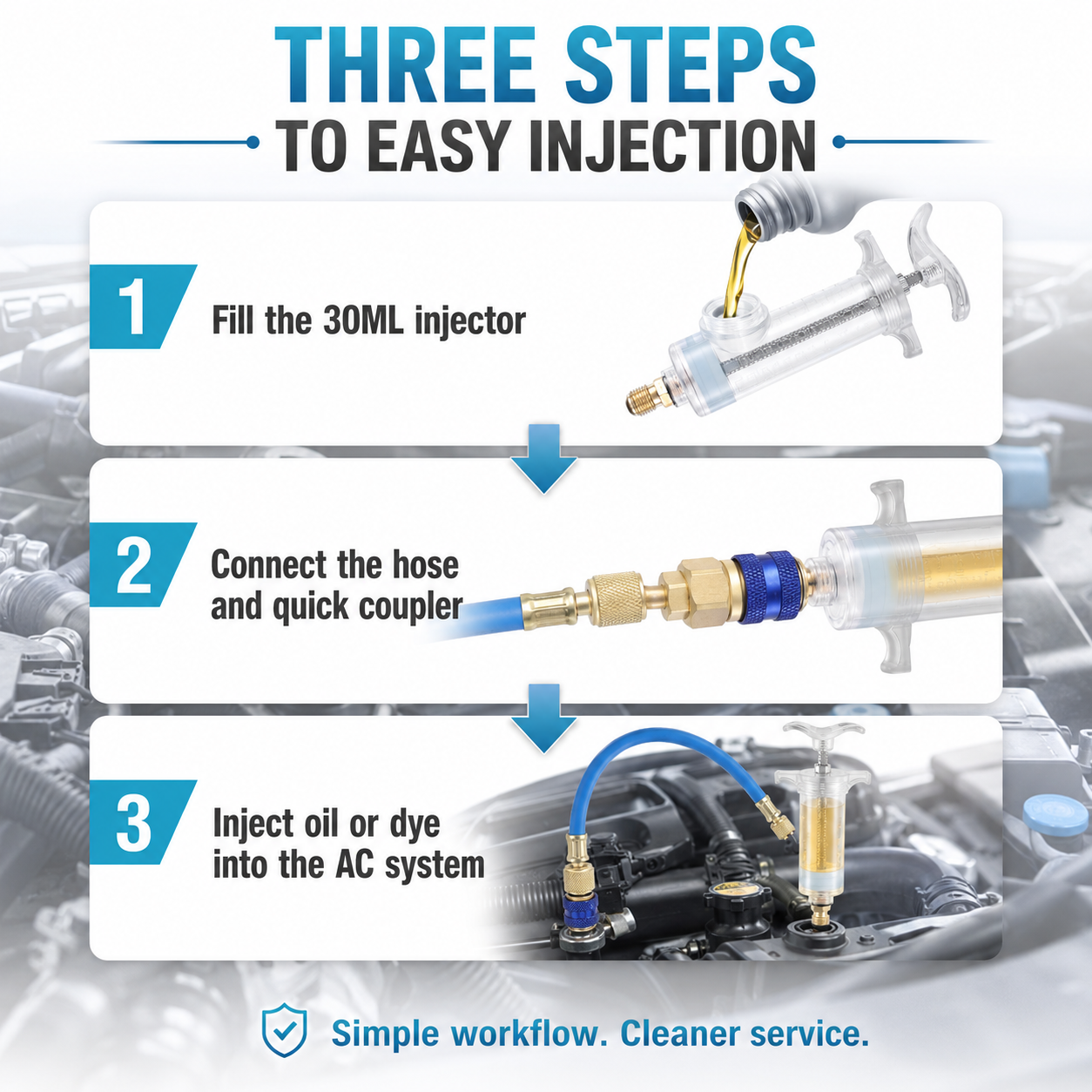 🧊 AC Oil &amp; Dye Injector Kit – Inject Oil &amp; Dye with Precision