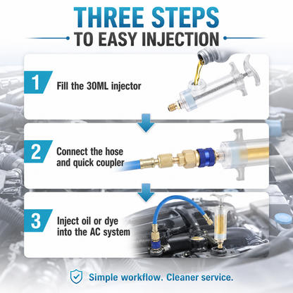 🧊 AC Oil &amp; Dye Injector Kit – Inject Oil &amp; Dye with Precision