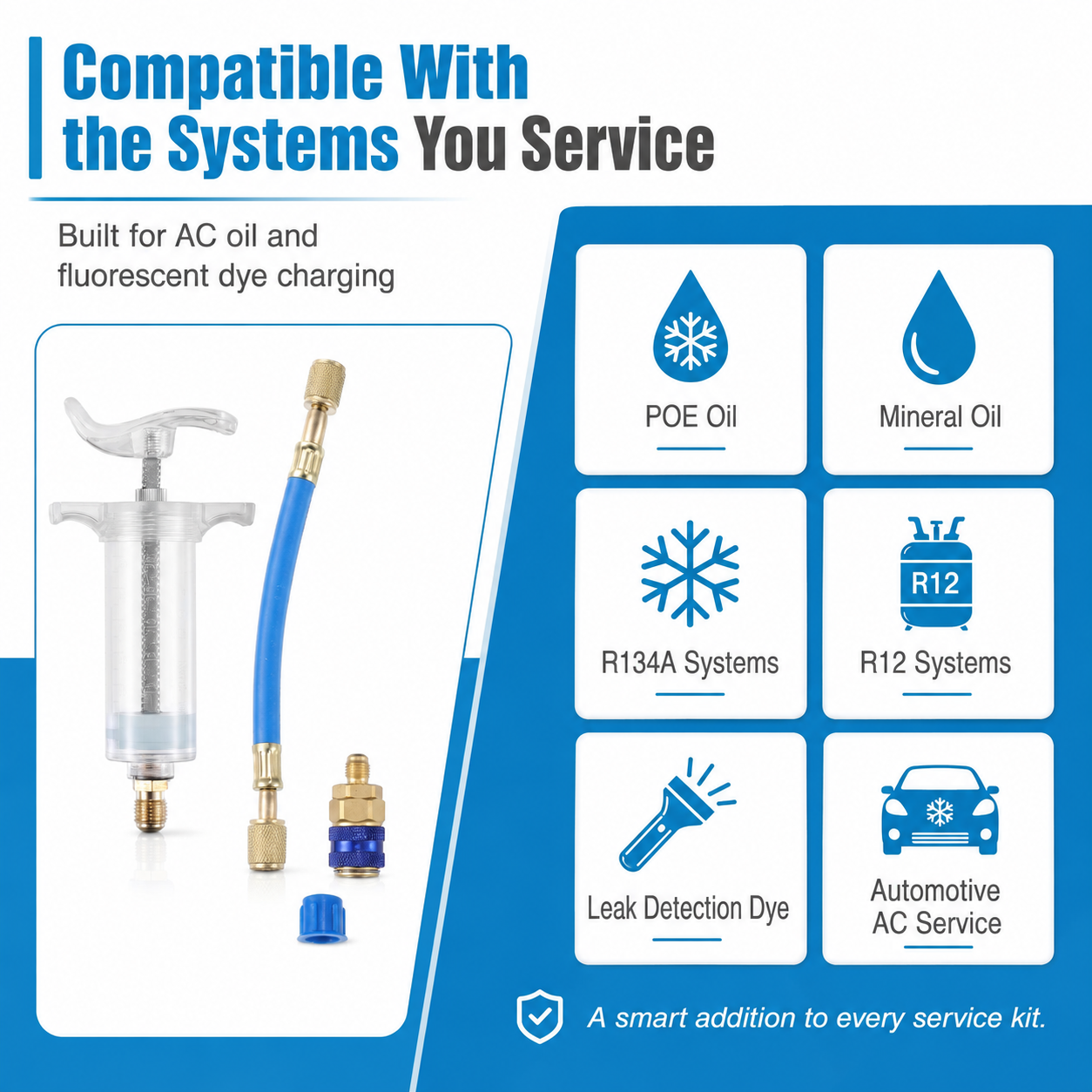 🧊 AC Oil &amp; Dye Injector Kit – Inject Oil &amp; Dye with Precision