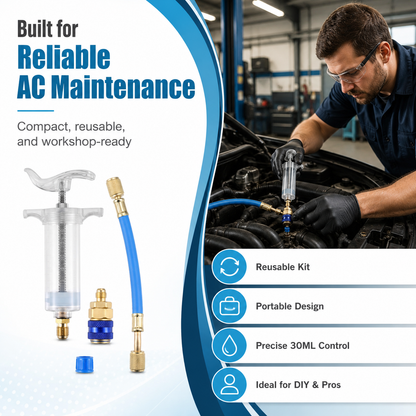 🧊 AC Oil &amp; Dye Injector Kit – Inject Oil &amp; Dye with Precision