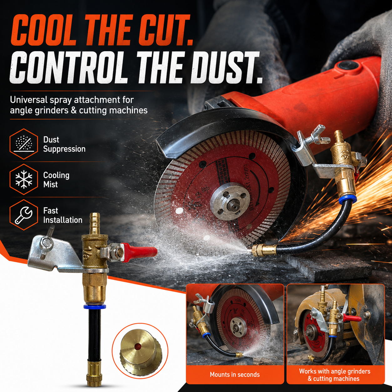 💧 Universal Spray Attachment for Angle Grinders & Cutting Machines