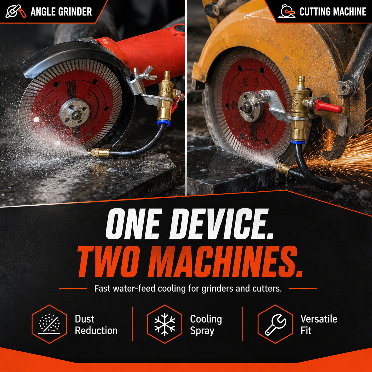 💧 Universal Spray Attachment for Angle Grinders & Cutting Machines