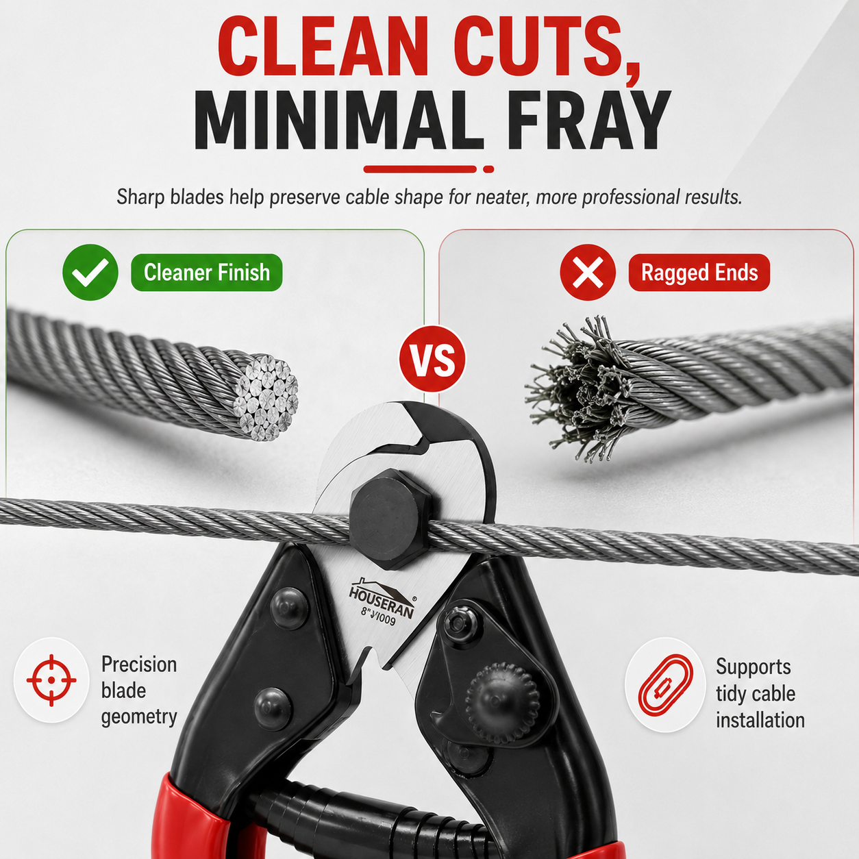 ✂️ Precision Cable Cutter – CR-V Steel Blade