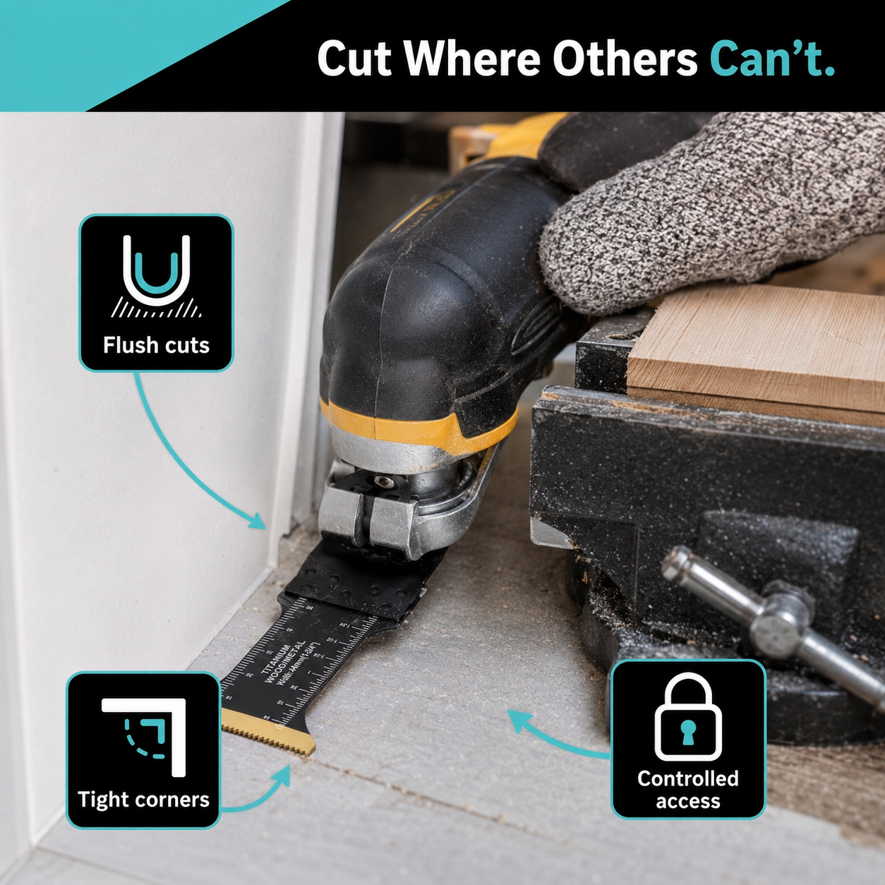🔪 Premium Multi-Tool Blade Kit – Titanium Teeth. Longer Life.