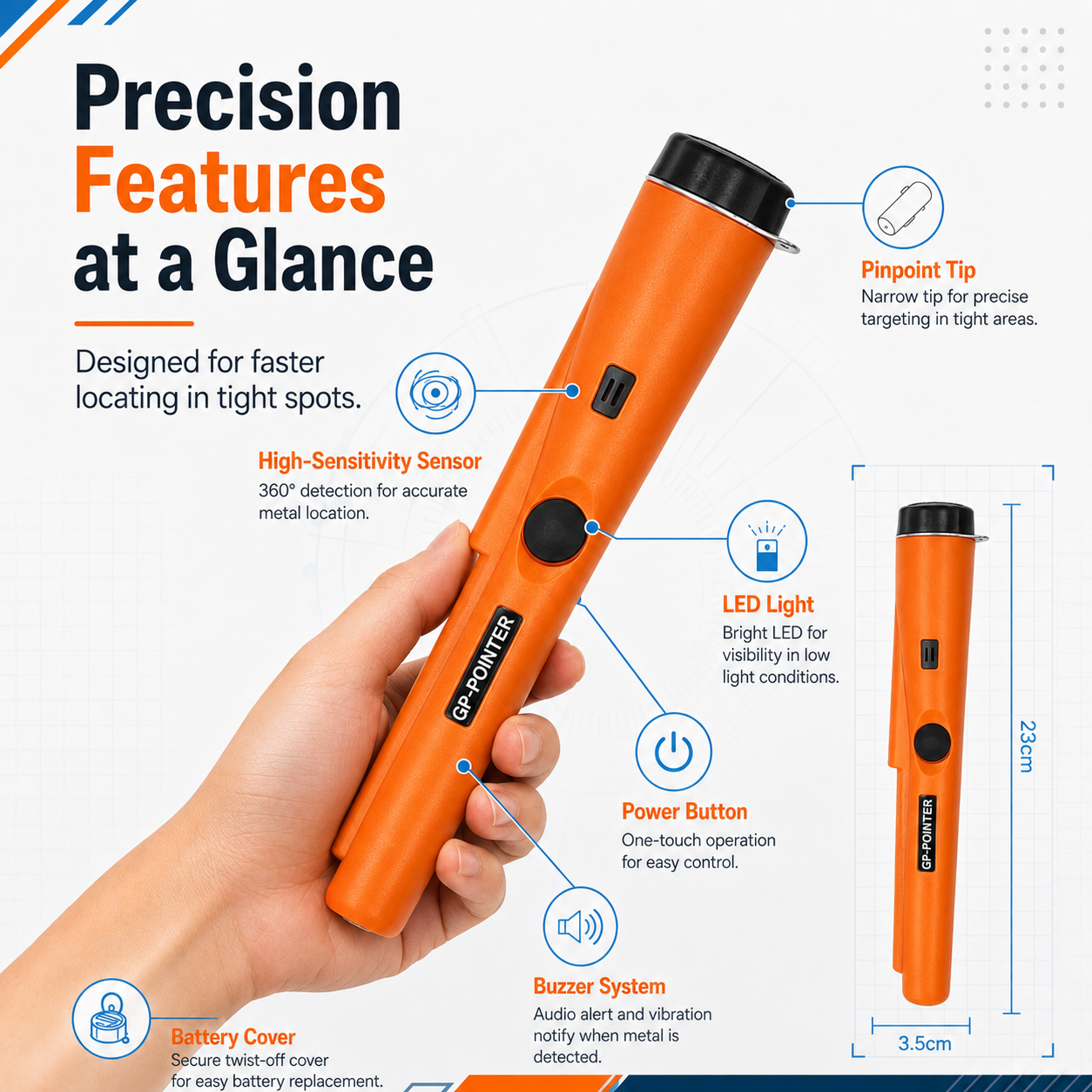 🔍 GP-Pointer Pinpointer Metal Detector – Find More. Faster.