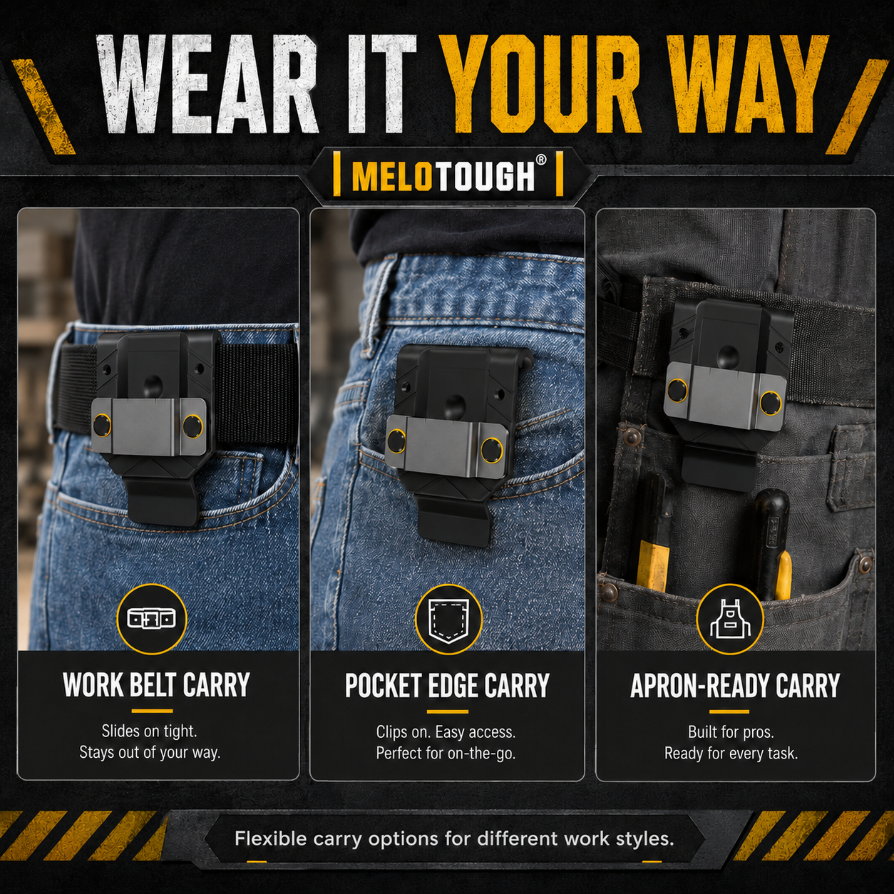 🛠️ Belt Tool Holder – Compact. Secure. Always Ready.