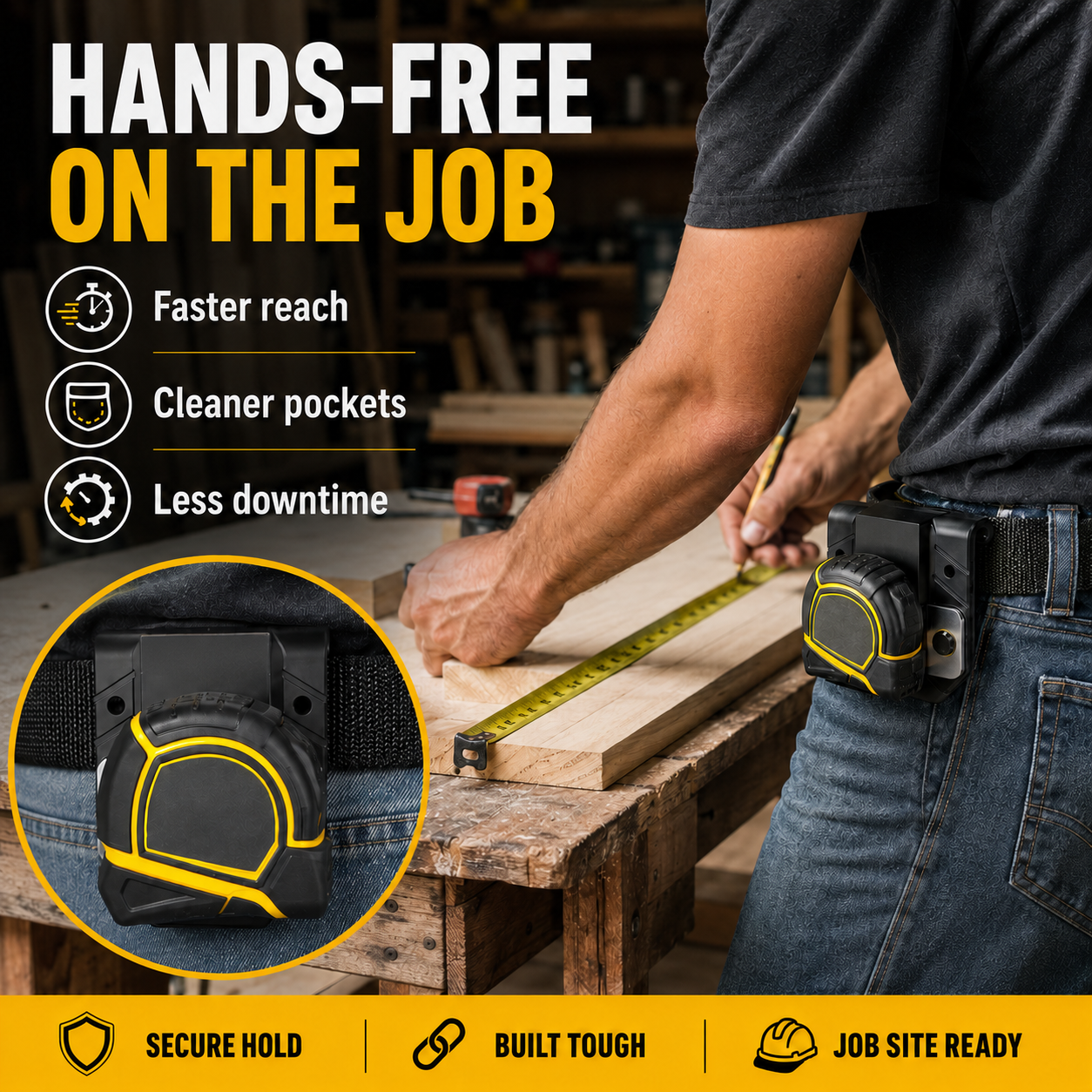 🛠️ Belt Tool Holder – Compact. Secure. Always Ready.