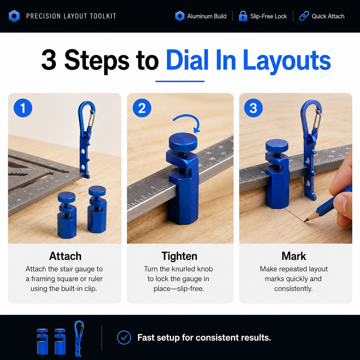 🔨 Stair Gauge Set – Build Perfect Layouts Faster