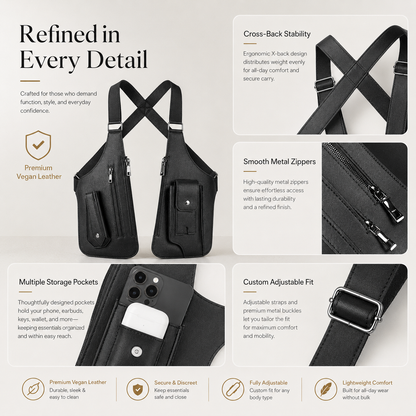 🎒 Concealed Carry Chest Holster Bag – Elevated Style