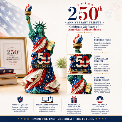 Handmade USA 250th Anniversary Statue of Liberty Figurine