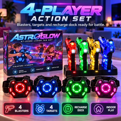 ⚡ 50% OFF 4-Player Laser Tag Set – Rechargeable Indoor Battle Game for Kids & Family 🎯