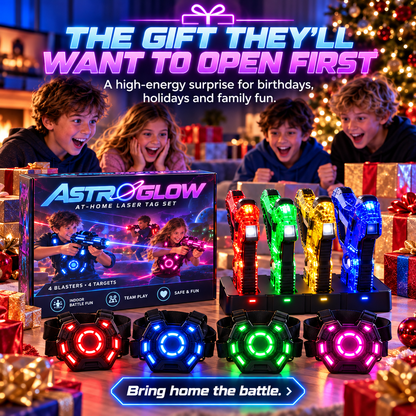 ⚡ 50% OFF 4-Player Laser Tag Set – Rechargeable Indoor Battle Game for Kids & Family 🎯