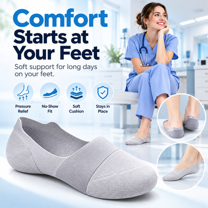 ☁️ 50% OFF Low-Cut Cushioned Comfort Socks – Soft Support for Long Days on Your Feet 👣