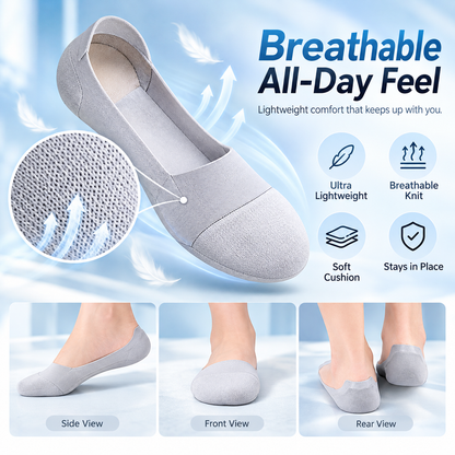 ☁️ 50% OFF Low-Cut Cushioned Comfort Socks – Soft Support for Long Days on Your Feet 👣