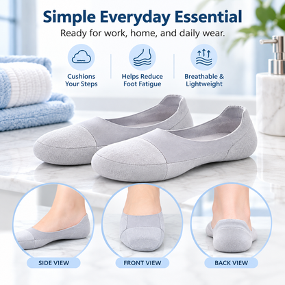☁️ 50% OFF Low-Cut Cushioned Comfort Socks – Soft Support for Long Days on Your Feet 👣