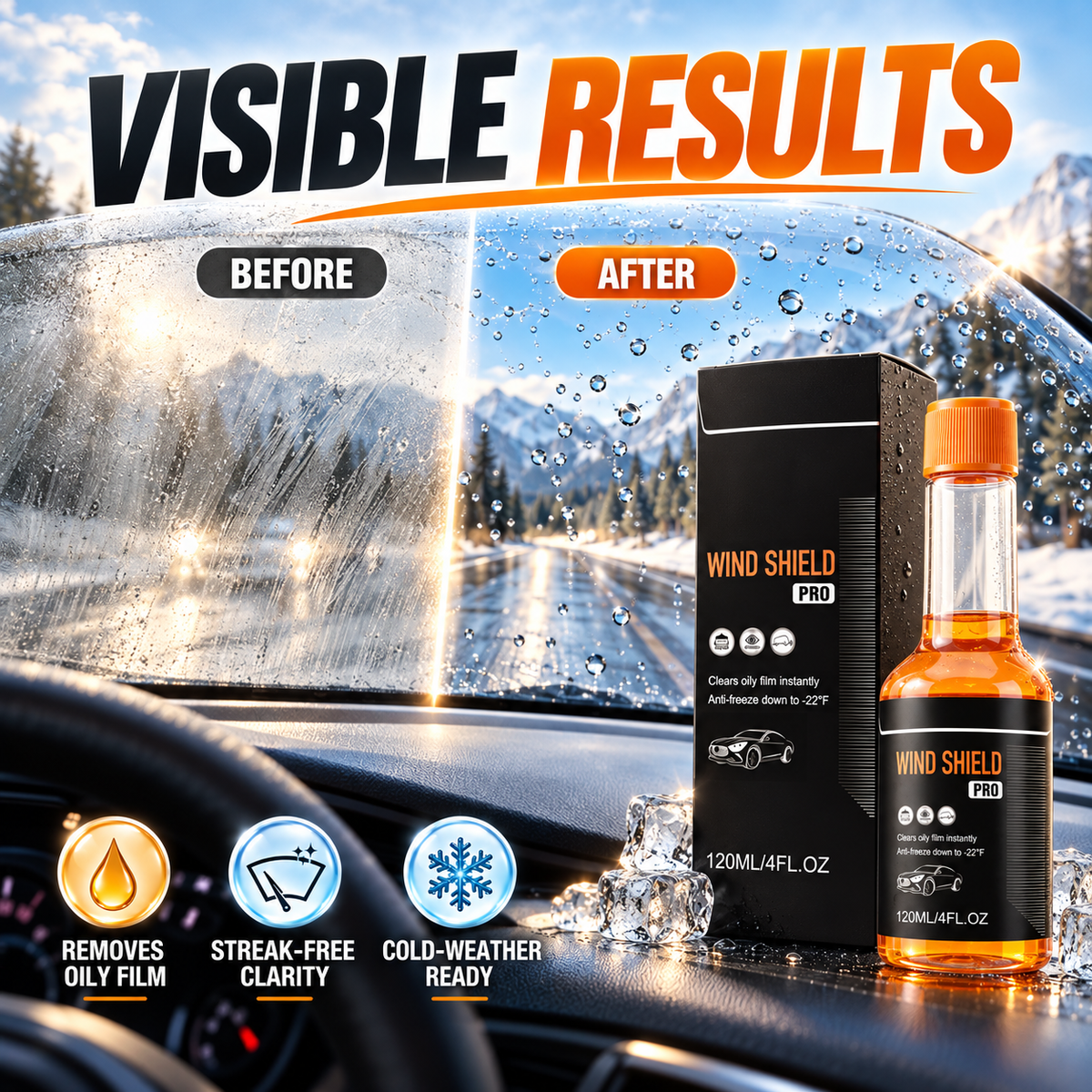 🚗 50% OFF Windshield Oil Film Cleaner – Clearer Glass & Streak-Free Driving View ✨