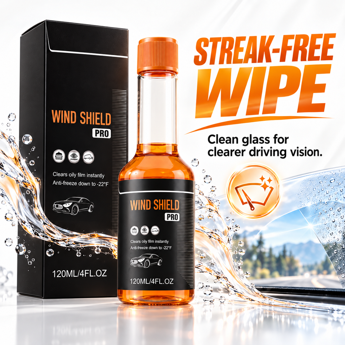 🚗 50% OFF Windshield Oil Film Cleaner – Clearer Glass & Streak-Free Driving View ✨