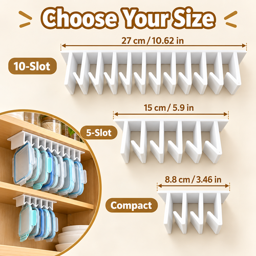 🧺 50% OFF Under-Shelf Lid Organizer – Turn Cabinet Clutter Into Easy-Grab Storage ✨