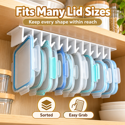 🧺 50% OFF Under-Shelf Lid Organizer – Turn Cabinet Clutter Into Easy-Grab Storage ✨