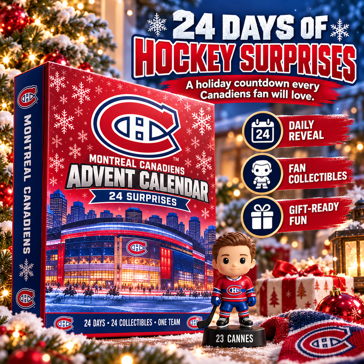 🏒 50% OFF Montreal Canadiens Advent Calendar – 24 Days of Hockey Surprises 🎄
