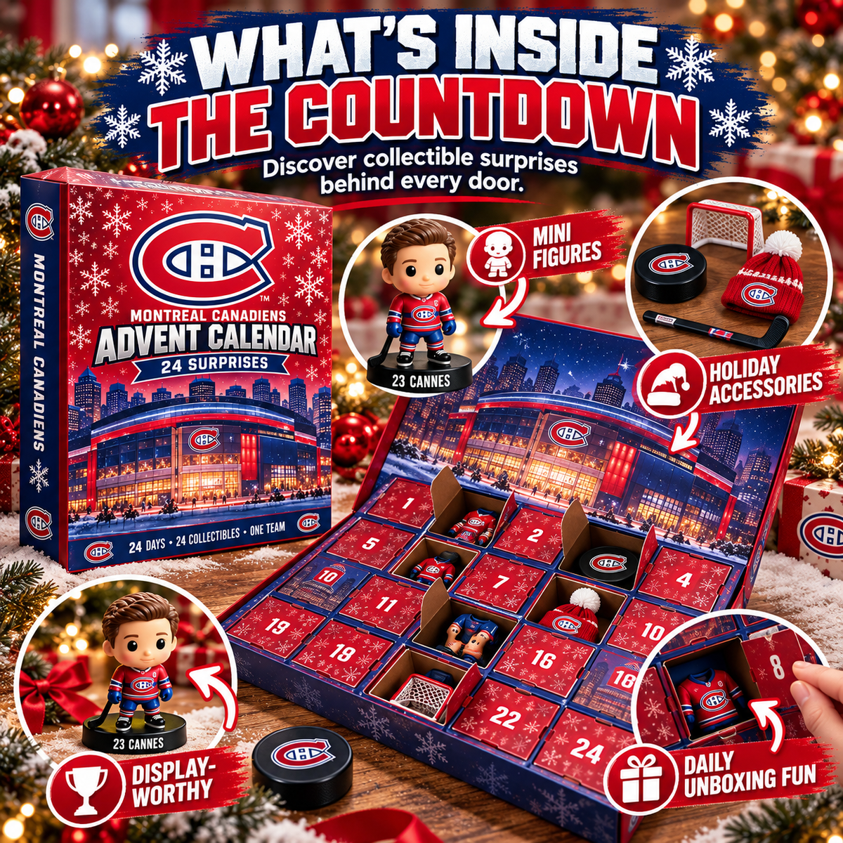 🏒 50% OFF Montreal Canadiens Advent Calendar – 24 Days of Hockey Surprises 🎄