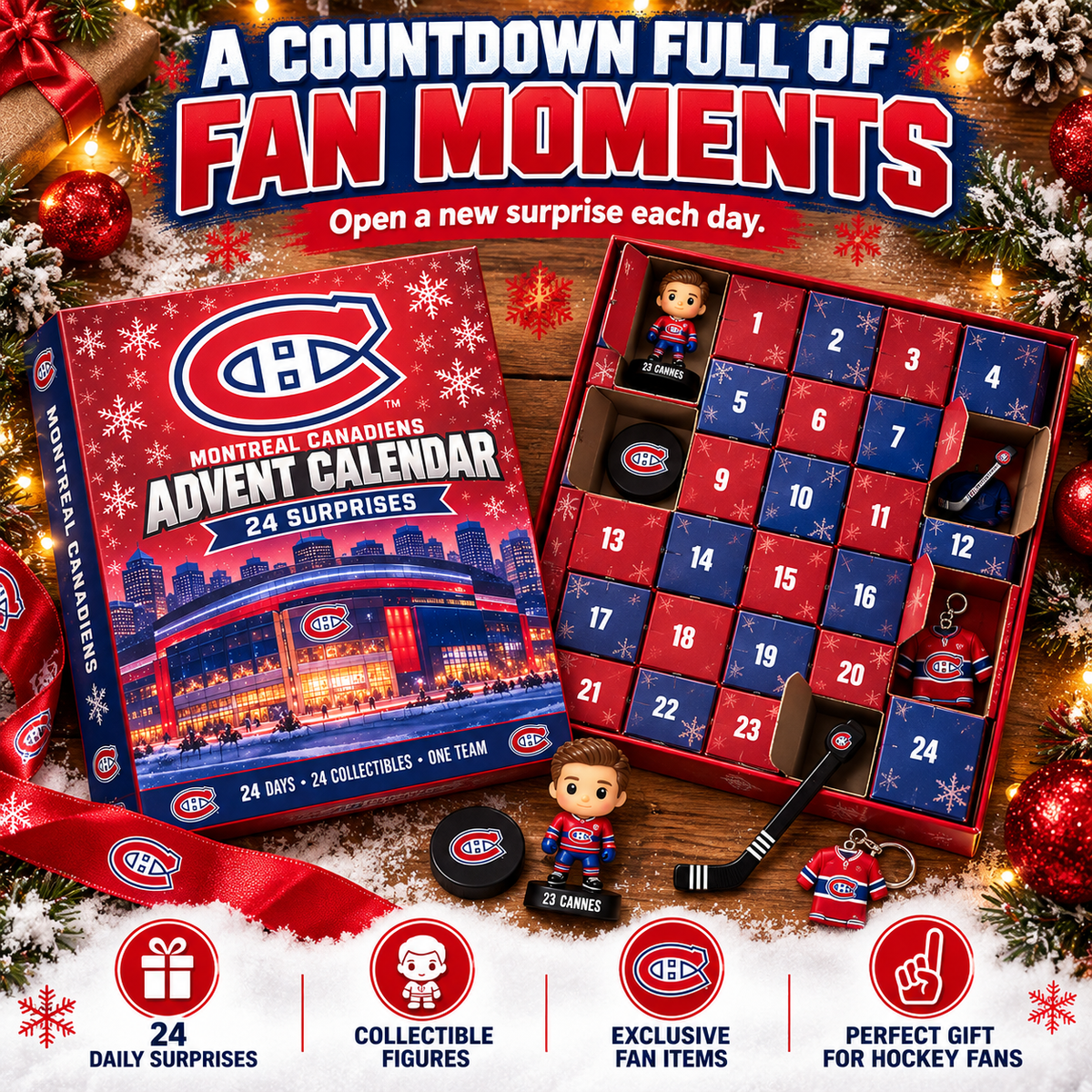 🏒 50% OFF Montreal Canadiens Advent Calendar – 24 Days of Hockey Surprises 🎄