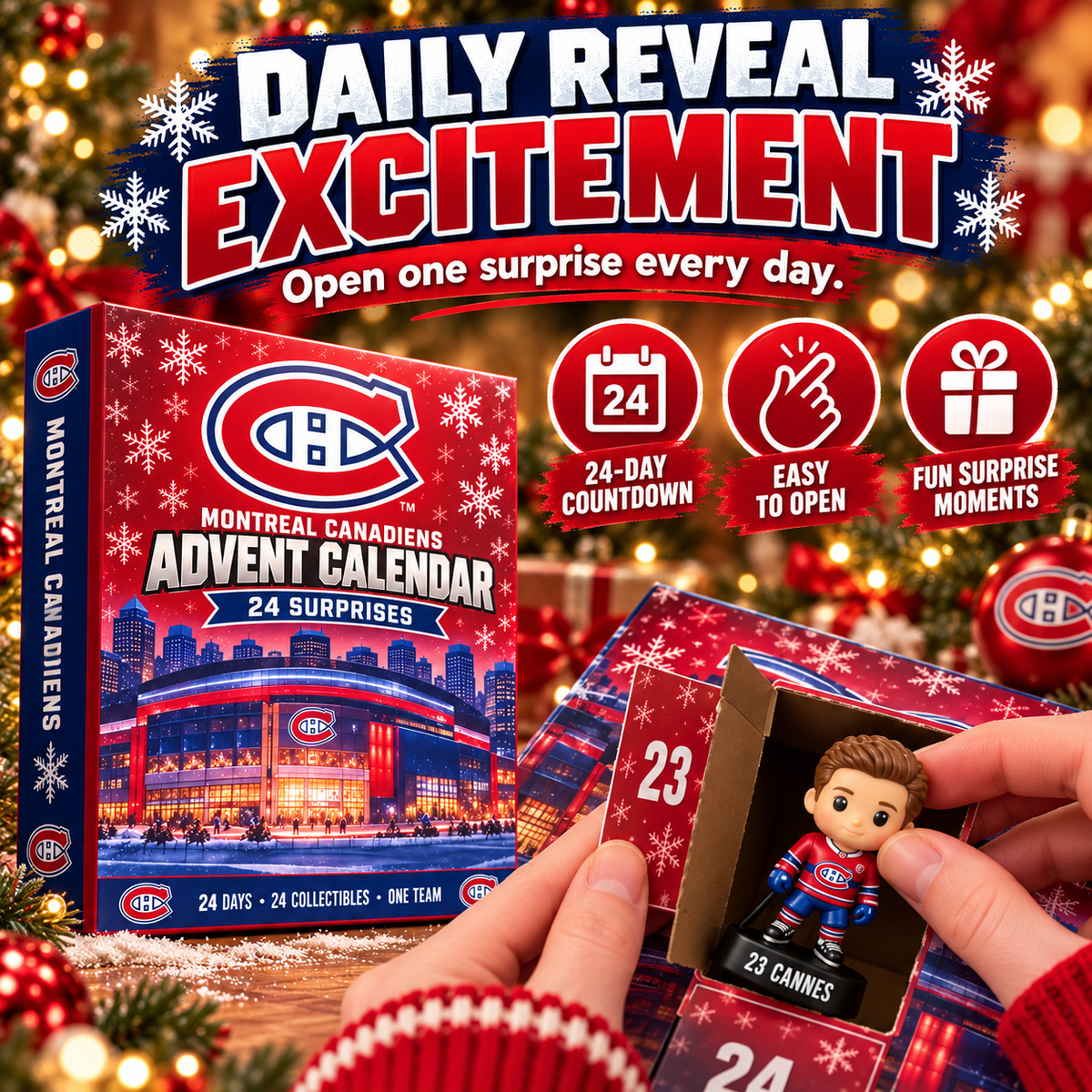 🏒 50% OFF Montreal Canadiens Advent Calendar – 24 Days of Hockey Surprises 🎄