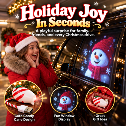 🎄 50% OFF Christmas Car Window Projector – USB-Powered Holiday Magic for Every Drive ✨