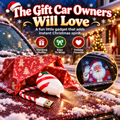 🎄 50% OFF Christmas Car Window Projector – USB-Powered Holiday Magic for Every Drive ✨